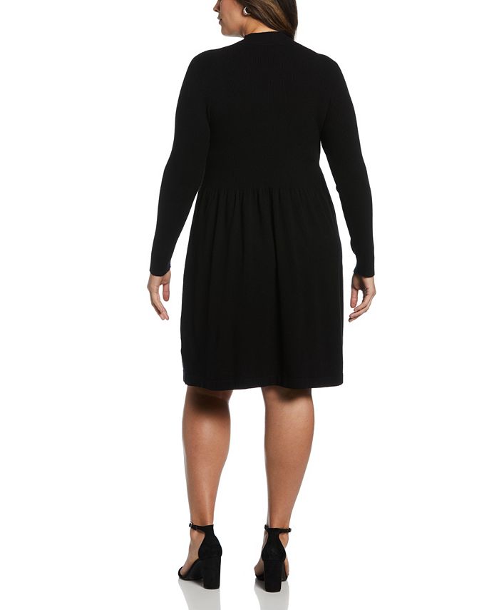 ELLA Rafaella Plus Size Mock Neck Long Sleeve Sweater Dress Macy's