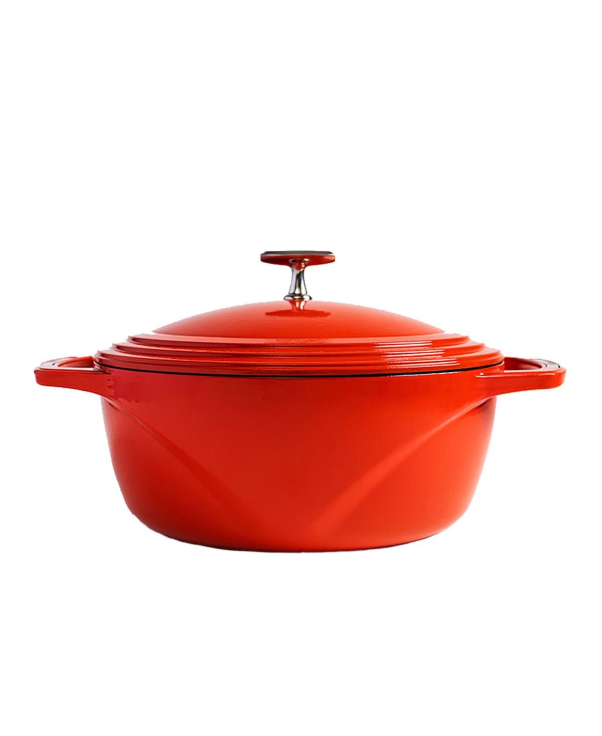 Shop Lodge Cast Iron Lodge Enameled Cast Iron 7.5 Quart Dutch Oven In Red