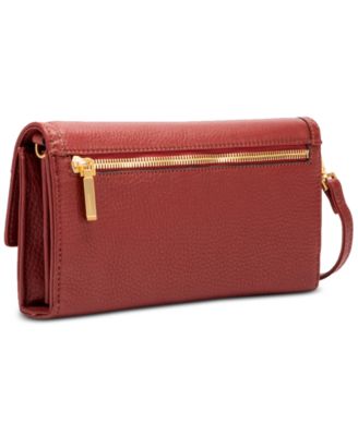 AJ Mini Leather Crossbody Clutch