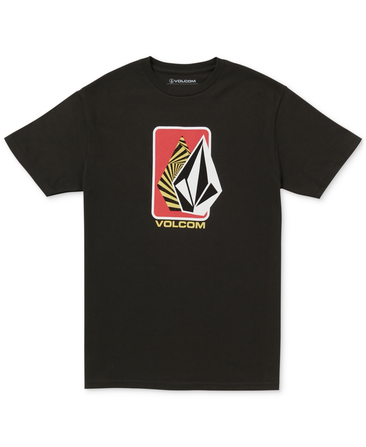 Volcom Kids' Big Boys Ramp Stone Geo Cotton Short-sleeve Graphic T-shirt In Blk