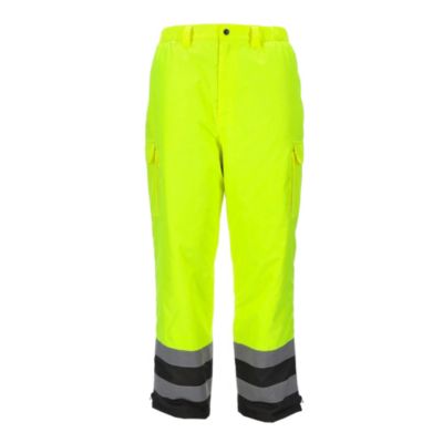 Men's HiVis Insulated Waterproof Pants - High Visibility, Warm, Durable Workwear