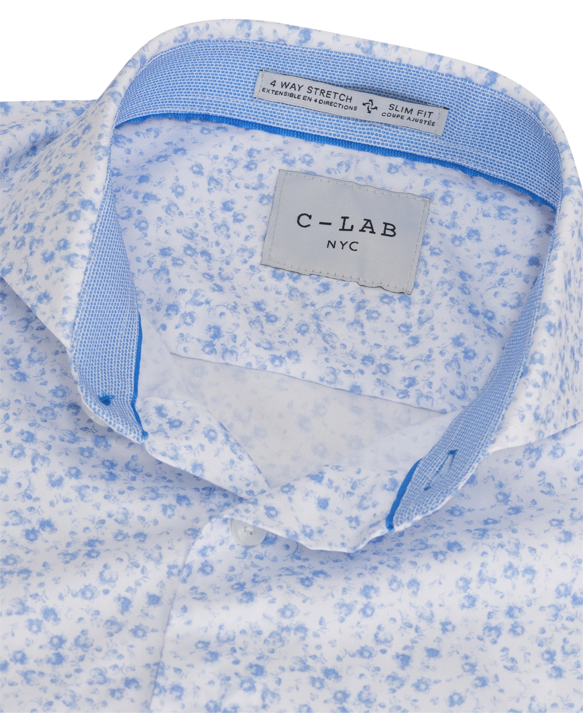 C-lab Nyc Men's Slim-Fit Floral-Print Dress Shirt