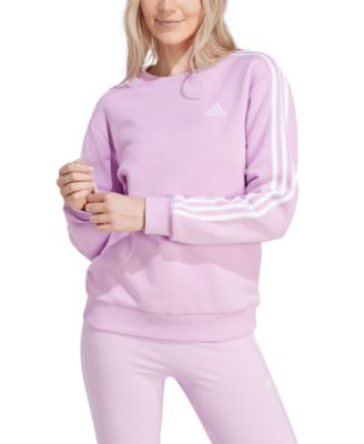 Women's Women's 3-Stripe Cotton Fleece Crewneck Sweatshirt