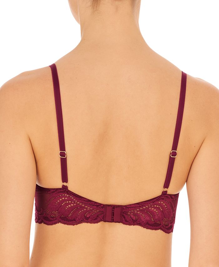 Natori - Feathers Contour Plunge Lace-Trim Bra 730023