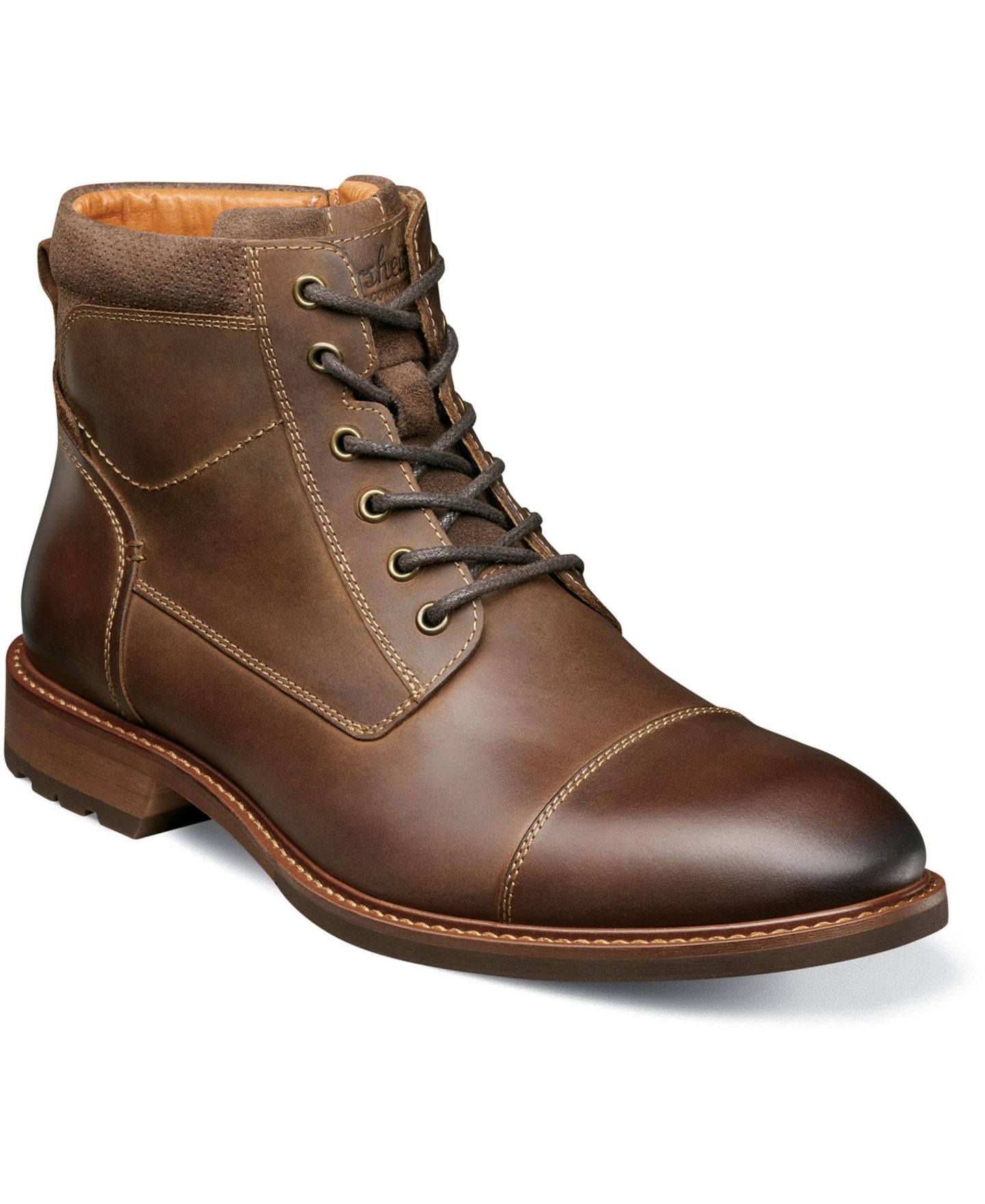Мужские ботинки Florsheim Chalet с прямым мысом на шнуровке, цвет: Коричневый — фото 1