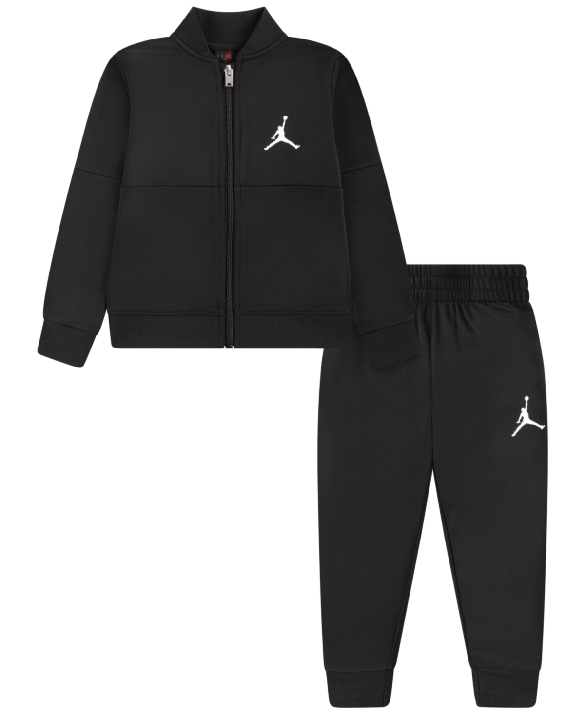 Jordan Kids' Toddler Boys Diamond Tricot Jacket And Pants, 2 Piece Set In Black,black