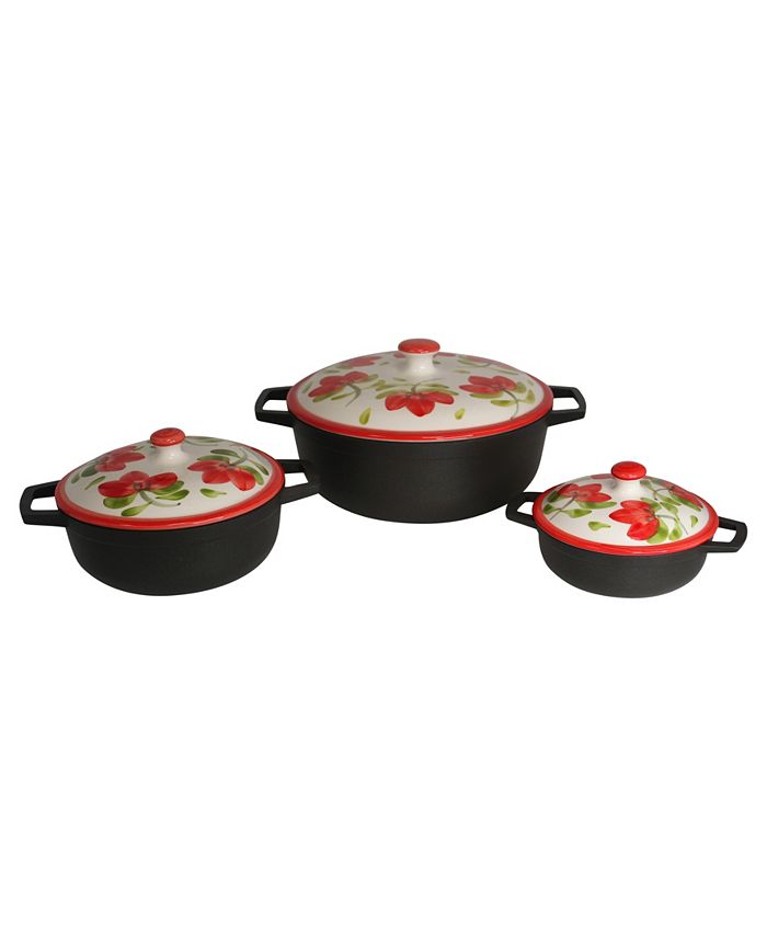 IMUSA 4-Piece Mini Caldero Set with Lids, 0.5 qt.