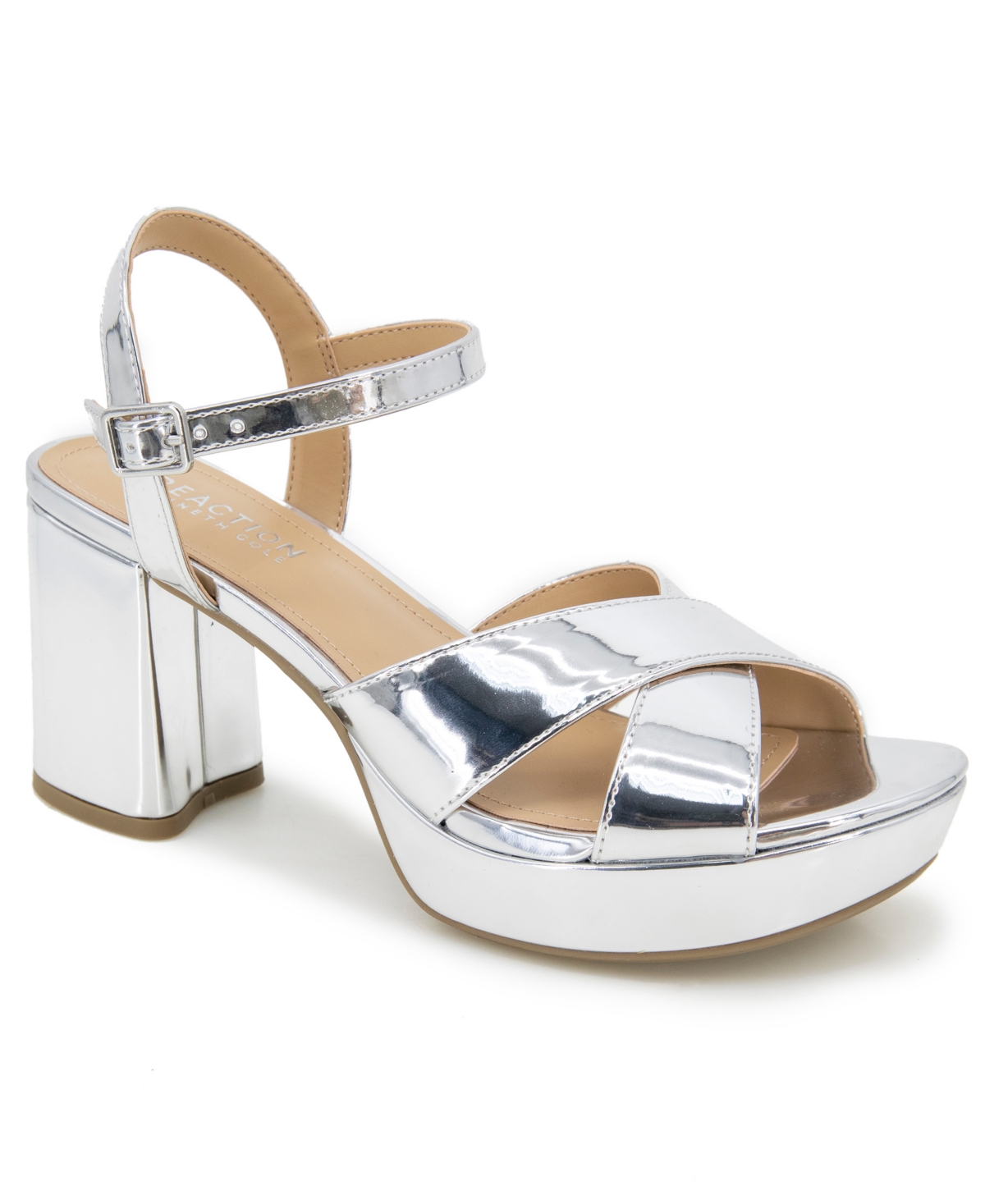 Women's Reeva Criss-Cross Platform Dress Sandals - Silver