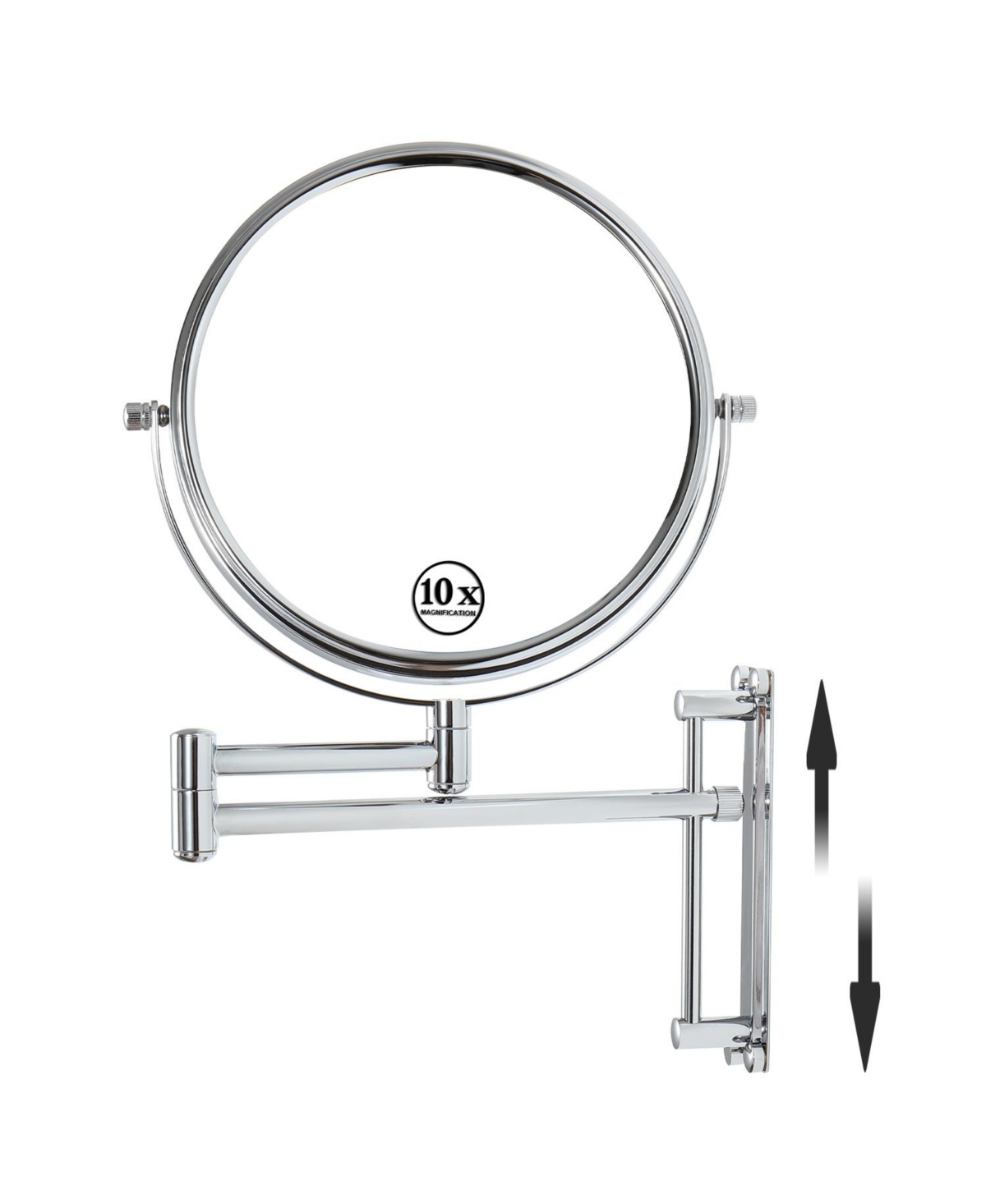 Simplie Fun 8inch Wall Mounted Makeup Vanity Mirror, Height Adjustable