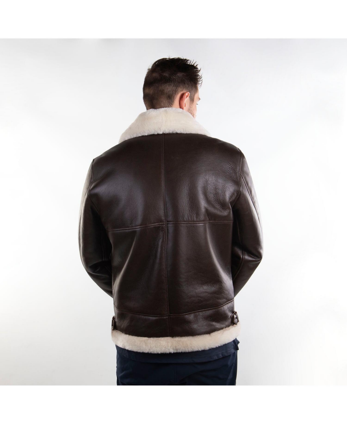 Cloud Nine Sheepskin Mens Whiskey Bomber Jacket