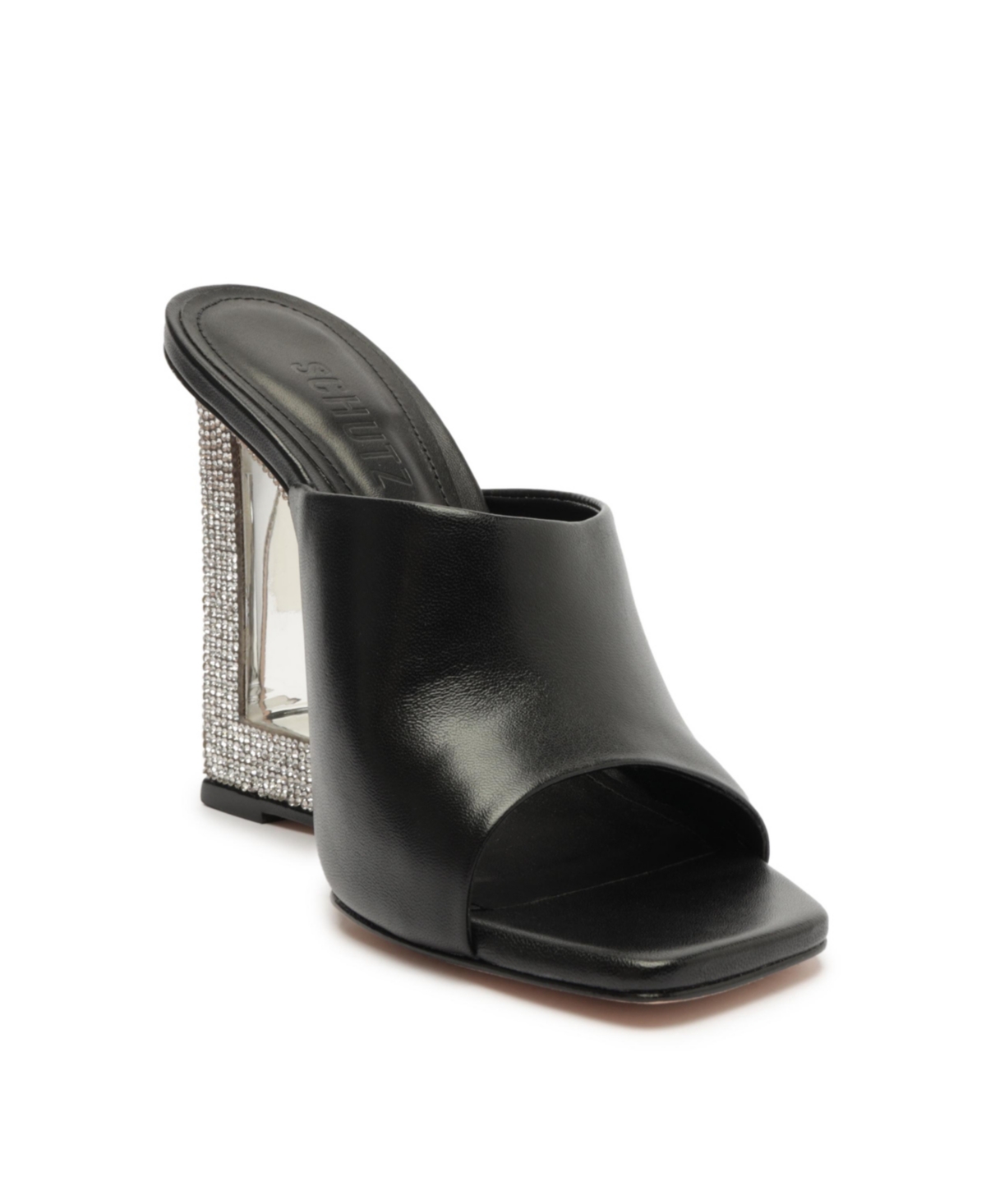 Shop Schutz Women's Filipa Glam Wedge Slide Sandals In Black