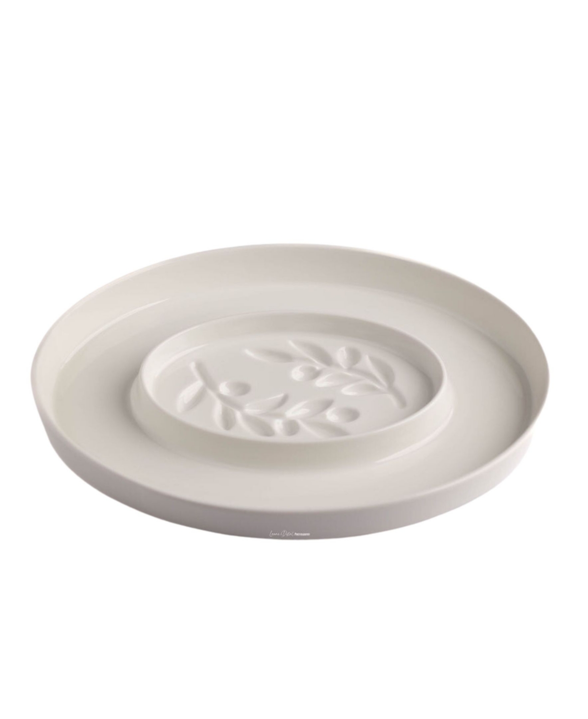 Jeanne Fitz Olive Oil And Balsamic Vinegar Dipping Platter In White