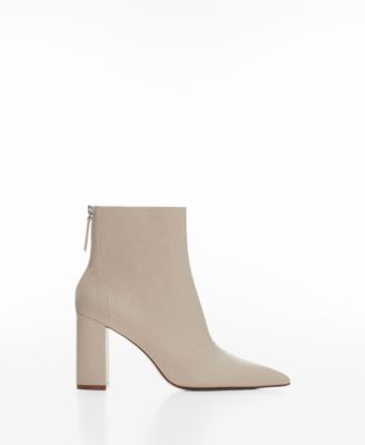 MANGO Women's Pointed Rear Zip Ankle Boots Macy's