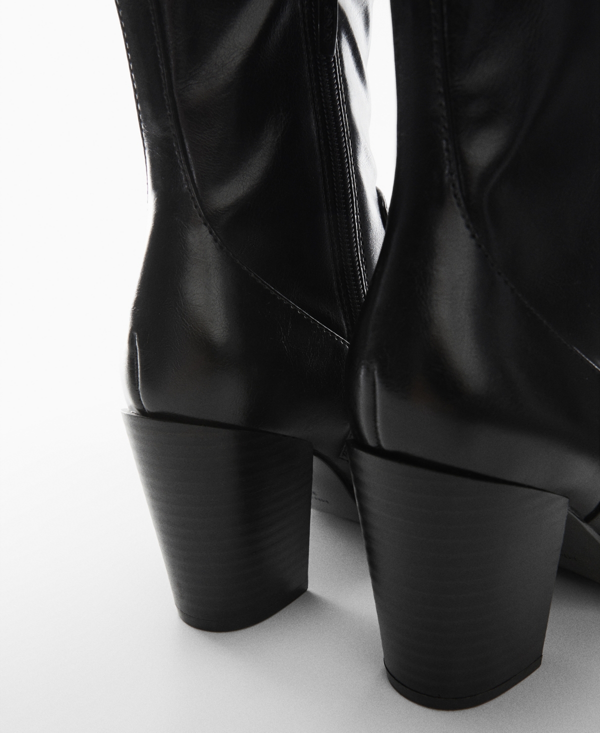 Shop Mango Women's Pointy Elasticated Ankle Boots In Black