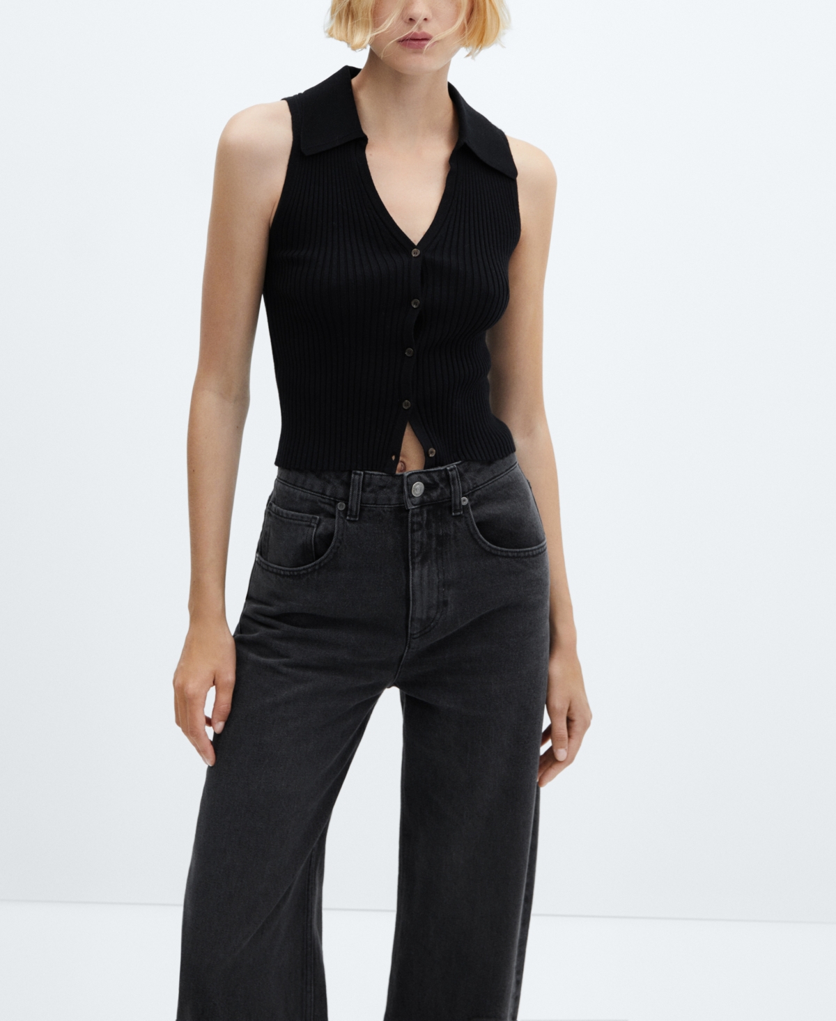 Mango Women's High Waist Balloon Jeans