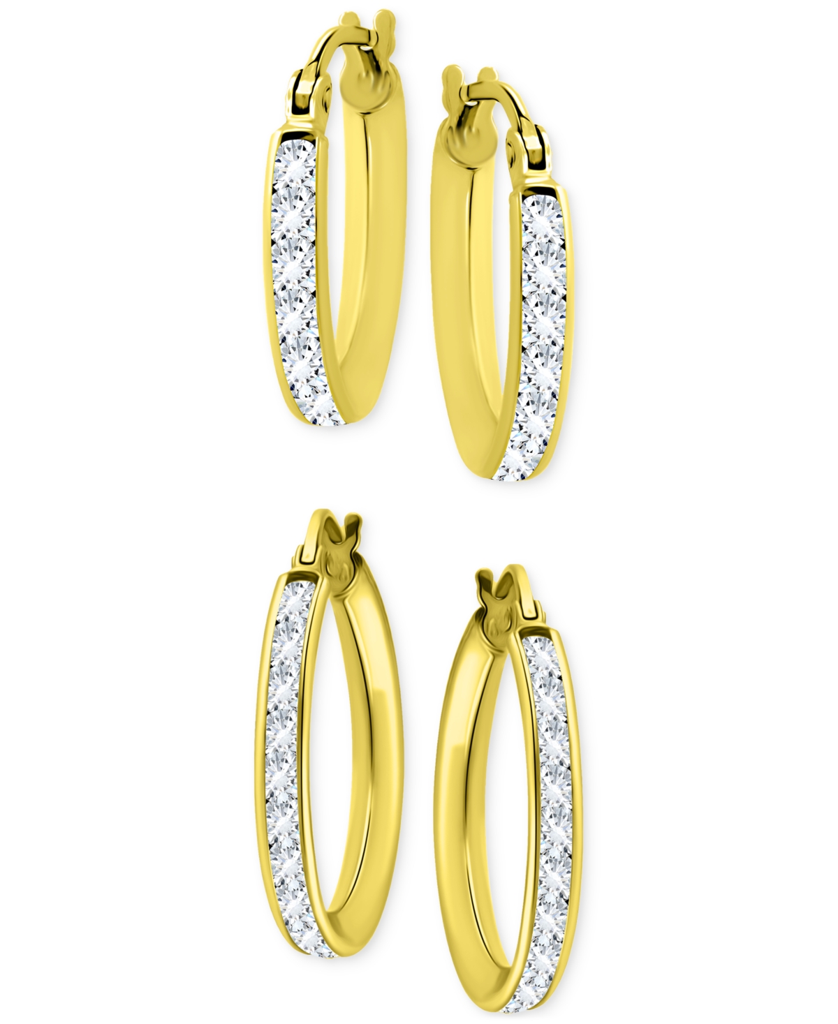 Giani Bernini 2-pc. Set Cubic Zirconia Small Hoop Earrings, Created For Macy's In Gold