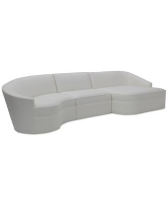 Furniture - Maylah 135" 3-Pc. Fabric Chaise Sectional
