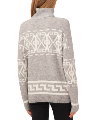 Women's Fair Isle Long Sleeve Turtleneck Sweater