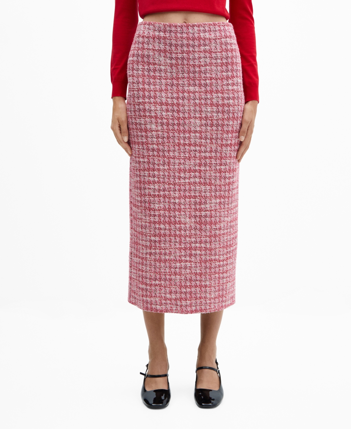 Mango pink midi skirt outlet