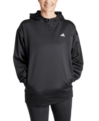 adidas - Women's Aeroready Dropped-Shoulder Side-Pocket Hoodie