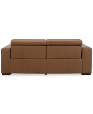 Nevio 82" 2-Pc. Leather Sectional with 2 Power Recliners and Headrests, Created For Macy's