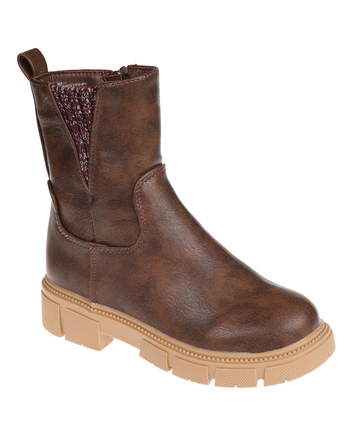 Vince Camuto Kids' Little Girls Fashion, Classic Boots With Knit In Tan