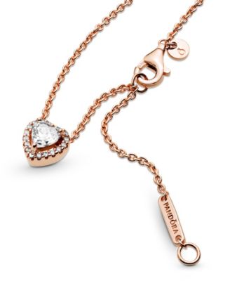 Timeless Sparkling Cubic Zirconia Heart Collier Necklace