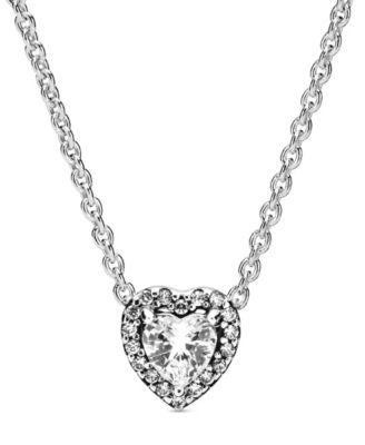 Timeless Sparkling Cubic Zirconia Heart Collier Necklace