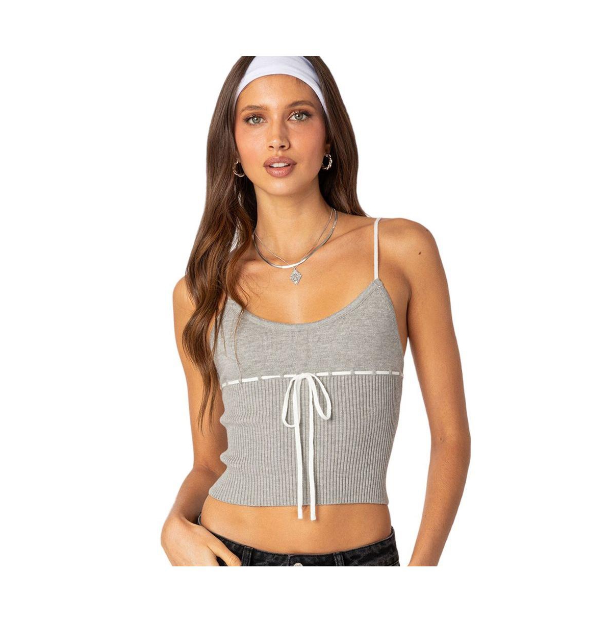 EDIKTED WOMEN'S EMILY KNIT TANK TOP