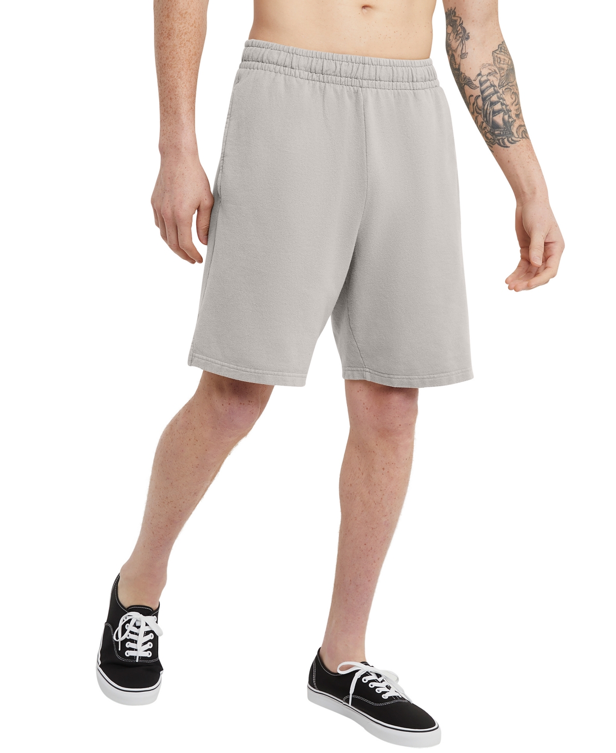 Hanes Men s Hanes Originals Garment Dyed 8 Sweat Shorts Spanish Moss Smart Closet