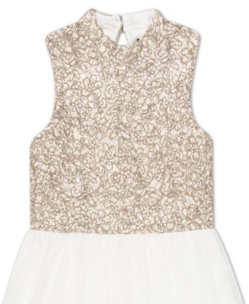 Speechless Girls' Sparkle Lace High Neck Maxi Romper Dress - Sizes 7-16 For Parties & Dances