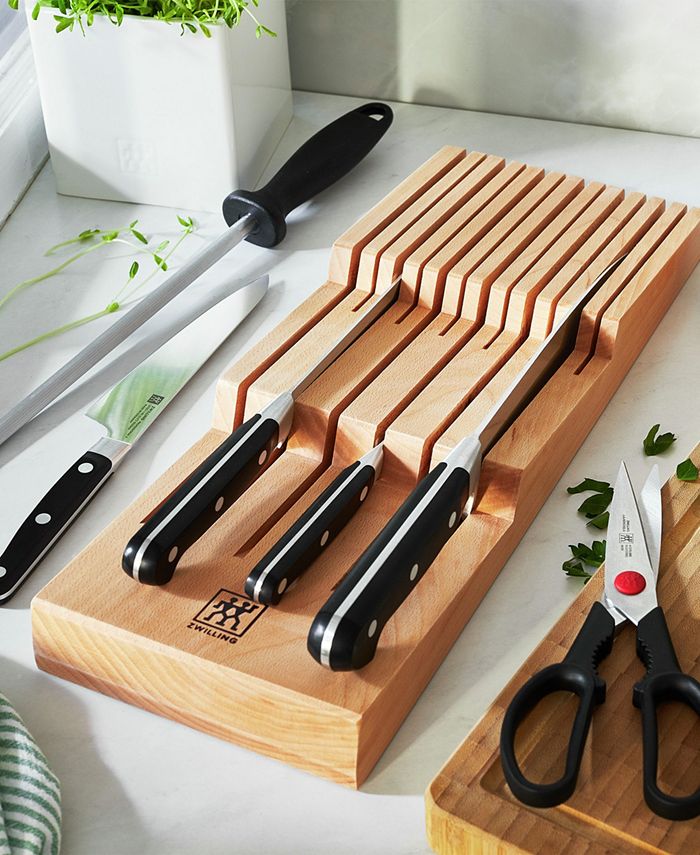 12 Piece Kitchen Knife Set with In-Drawer Organizer