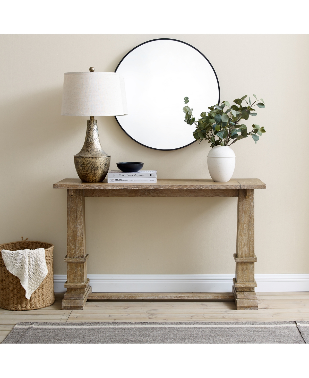 Crosley Furniture Joanna 50" Wood Entryway Console Table In Rustic Brown