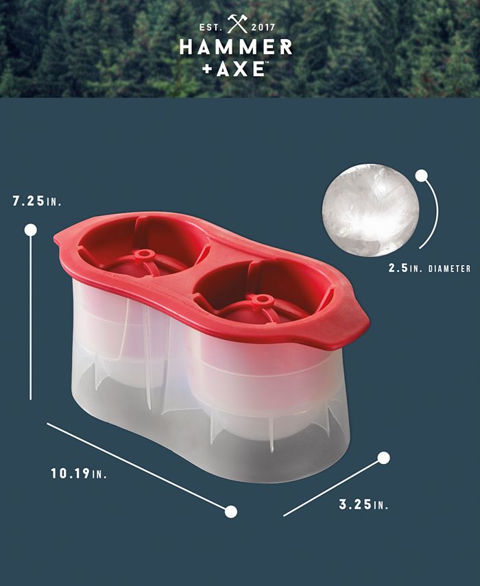 Hammer + Axe Dual Sphere SlowMelting Ice Mold Macy's