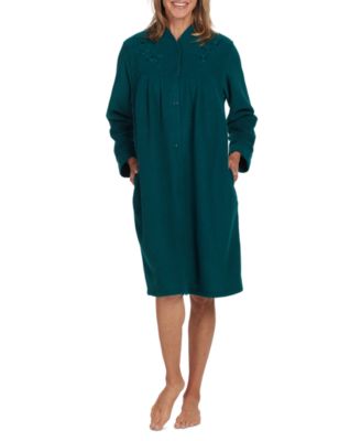 Miss Elaine Women's Embroidered Button-Front Robe Macy's