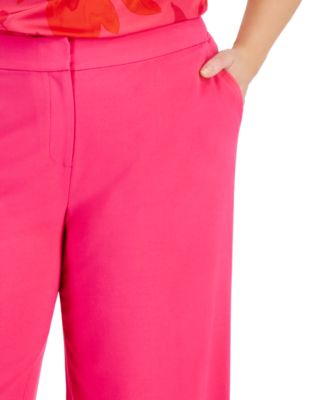 Plus Size Mid-Rise Wide-Leg Full-Length Pants