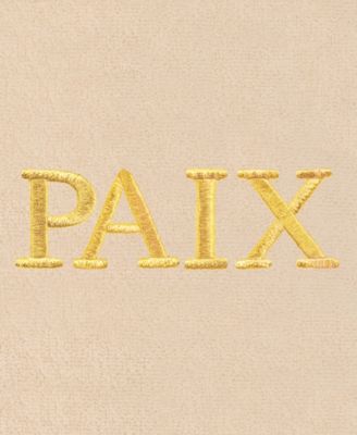 Christmas Mistletoe Paix Joie Embroidered Luxury 100% Turkish Cotton Hand Towels, 2 Piece Set