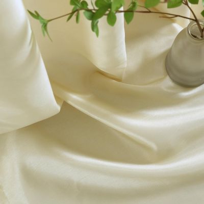 Jefferson Faux Silk Semi Sheer Light Filtering Microfiber Lined Grommet Lightweight Window Curtains Drapery for Bedroom, Dining Room & Living Room, 2 Panels