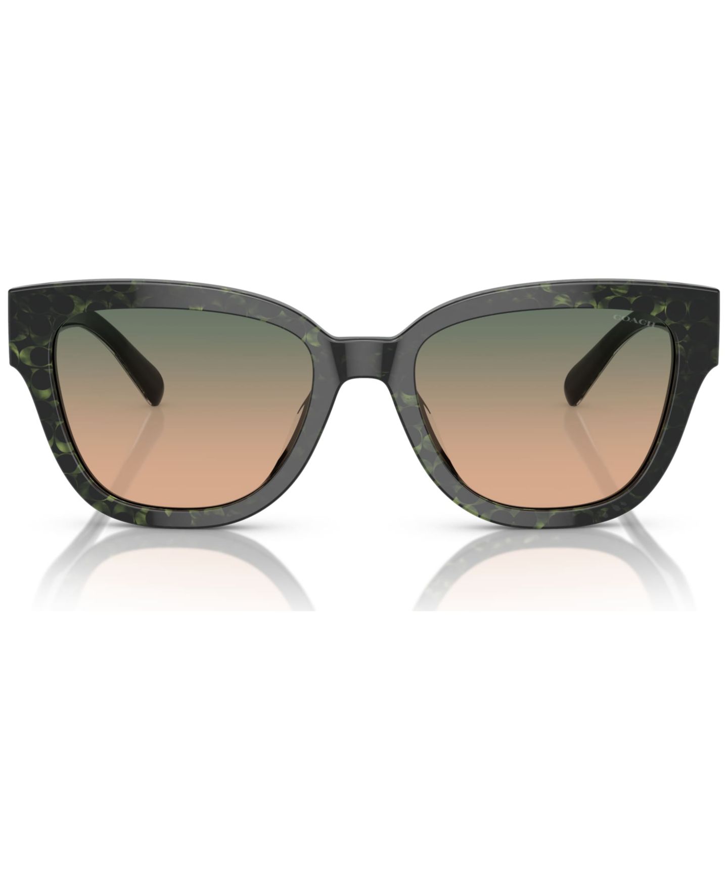 Женские солнцезащитные очки COACH CL920 Sunglasses, Gradient HC8379U, цвет: Изумрудный жемчужный — фото 5