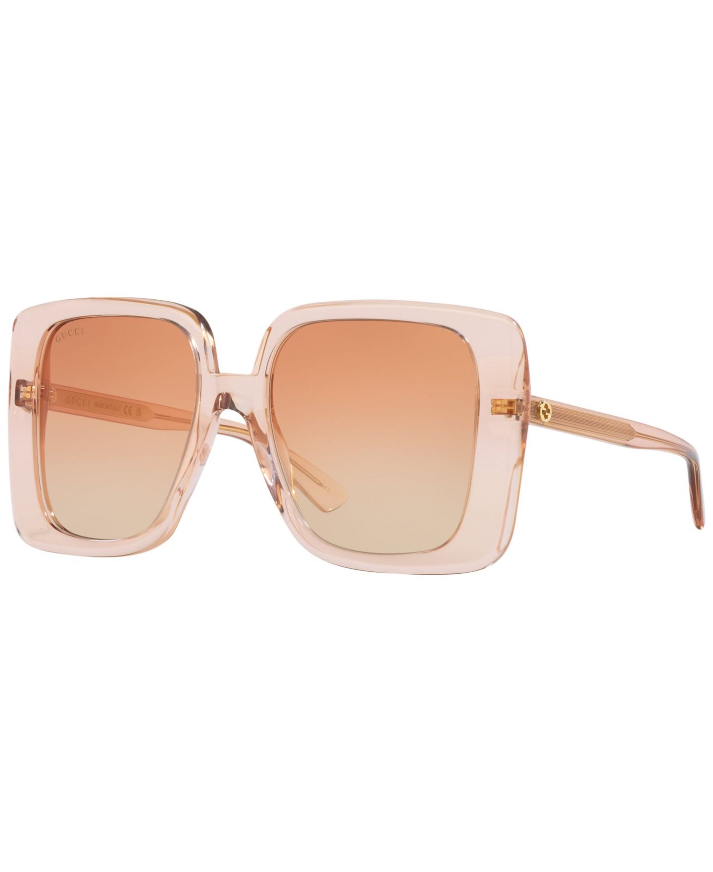 Женские солнцезащитные очки Gucci GG1314S Sunglasses, Mirror, цвет: Светлый коричневый — фото 1