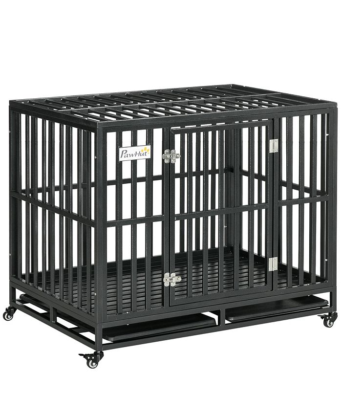 Pawhut heavy duty top steel dog crate