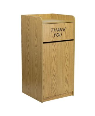 Wood Tray Top "Thank You" Restaurant Food Court Receptacle