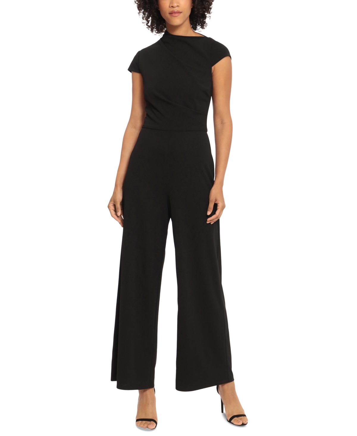 MAGGY LONDON WOMEN'S CAP-SLEEVE STRAIGHT-LEG JUMPSUIT 