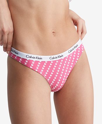 Calvin Klein all-over print shirt - Pack Women's Thong Multicolored QD3587E  - Calvin Klein 3 - 13X