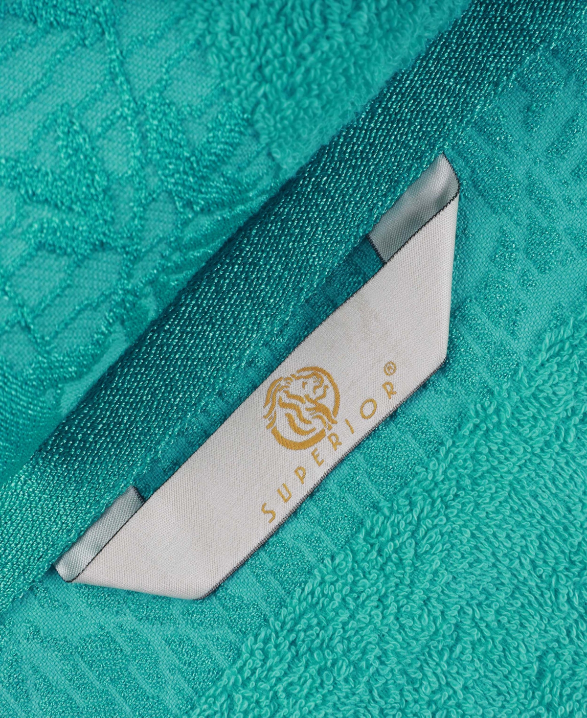 Superior Wisteria Floral Embroidered Jacquard Border Cotton 3 Piece Bath Towel Set