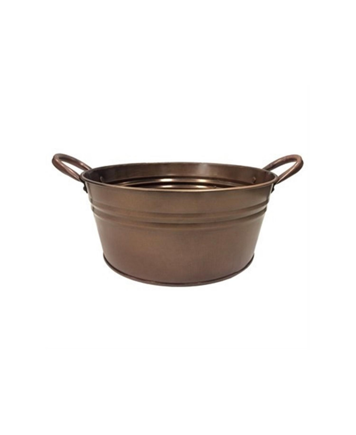 Tin Bucket, Antique Copper, 9 inches - Antique copper
