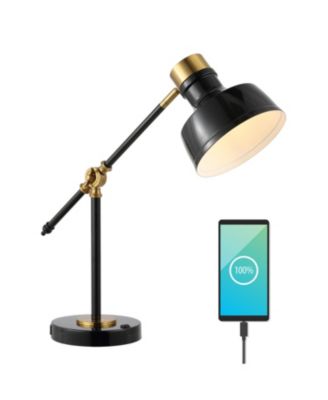 Allegra Classic Farmhouse Adjustable Cantilever LED Task Lamp with USB Charging Port