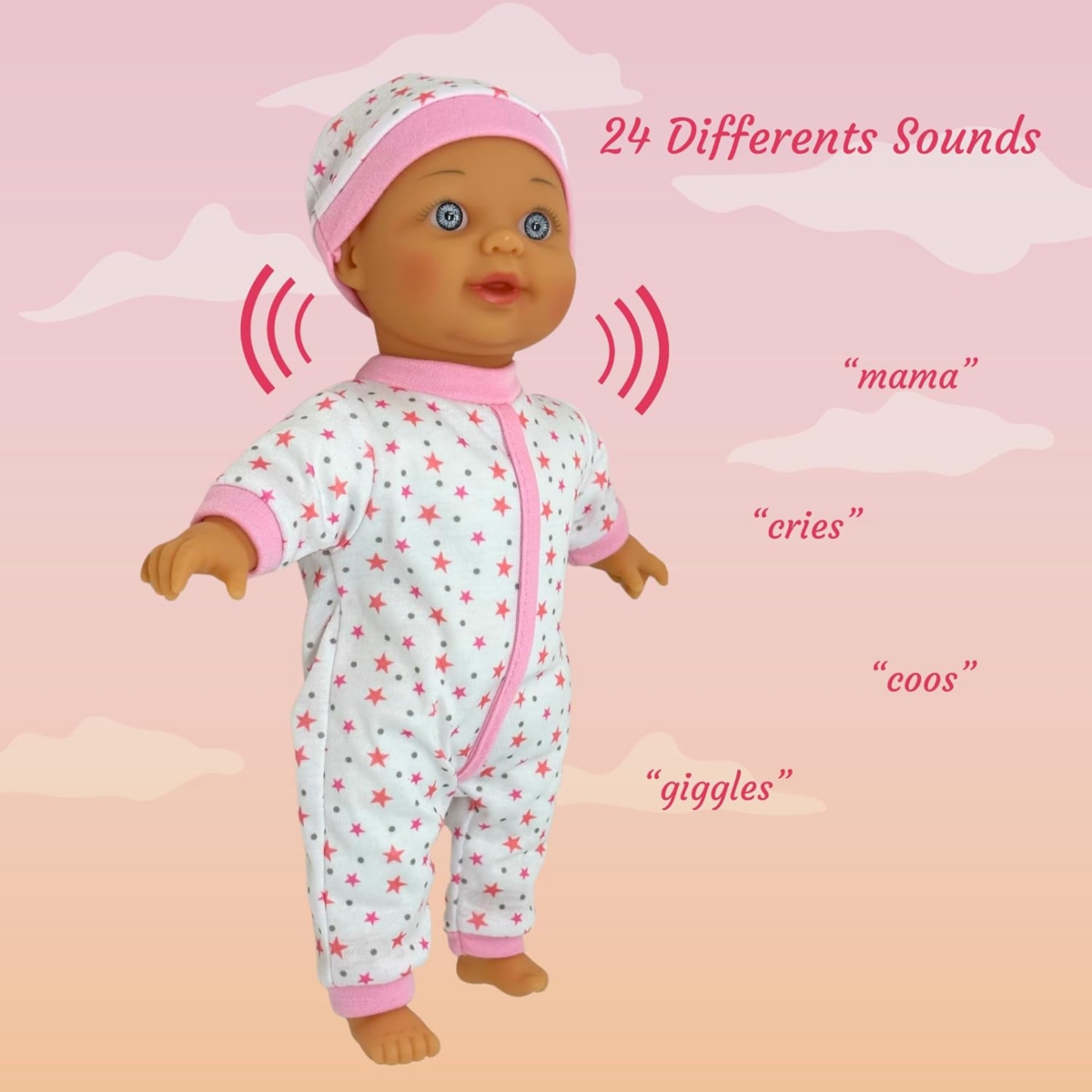The New York Doll Collection Inch Baby Dolls for 3 Year Old Girls - Soft Body Interactive Baby Doll That Can Talk, Cry, Sing and Laugh - Makes Cute
