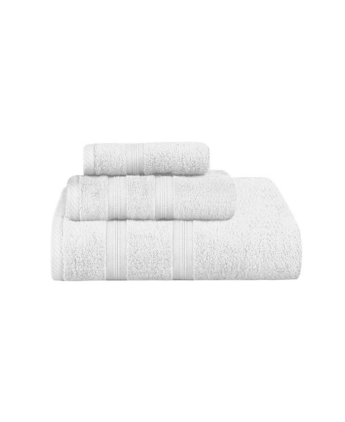SUPERIOR Zero Twist 100% Cotton Towel Set - 3-Piece Set, Extra