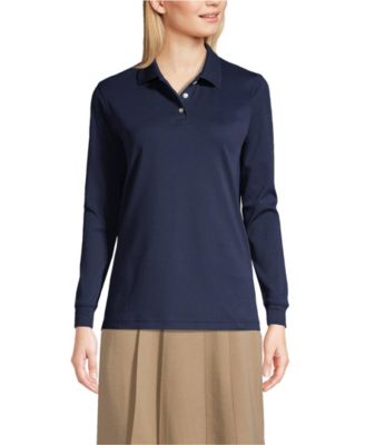 Women's Tall Long Sleeve Interlock Polo Shirt